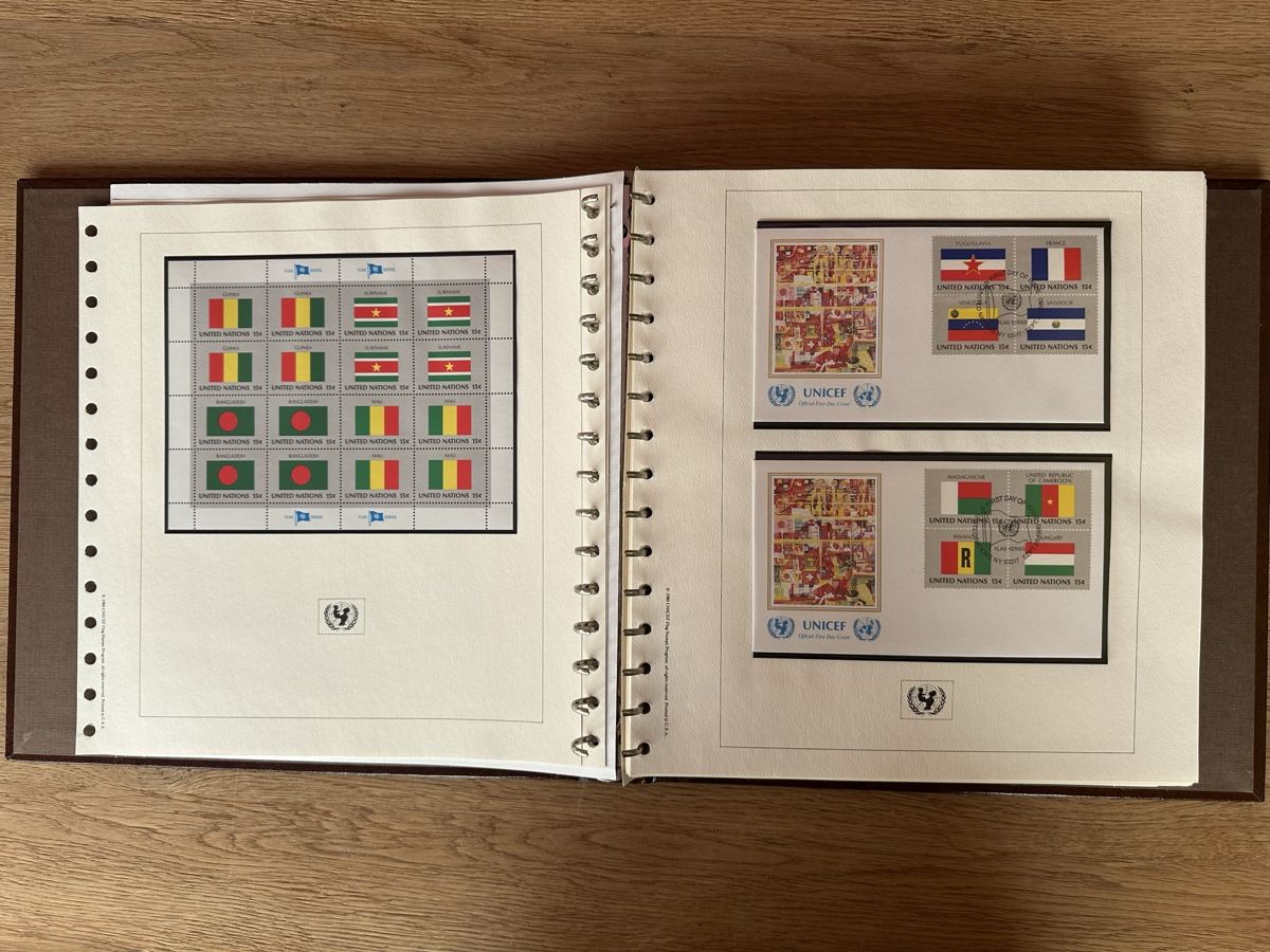 Alle Briefmarken: UNICEF Flaggenprogramm – komplett Kleinbogen und FDC – Gebraucht aus Schmitten / FR von Samsara169 4