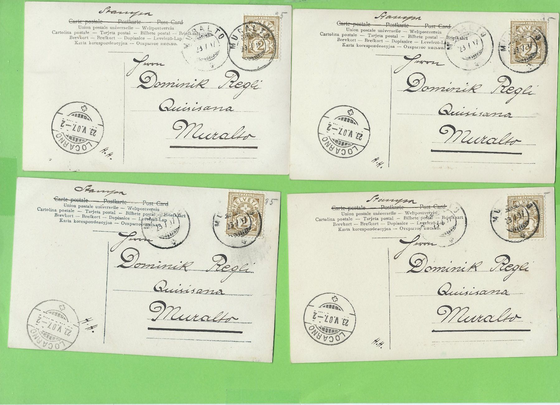 Cartoline postali: 4 Antike Postkarten, Bub auf Dreirad – Usato da Zürich venduto da t24_de 1