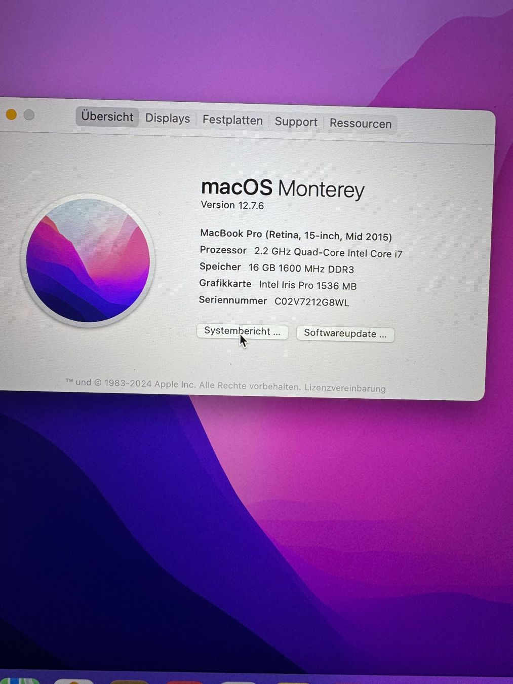 Apple Portables: MacBook Pro Retina 15 Zoll – D'occasion à Adliswil par Busys 2