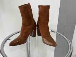 Uterque Ankle Boots Brown Leather Size 39