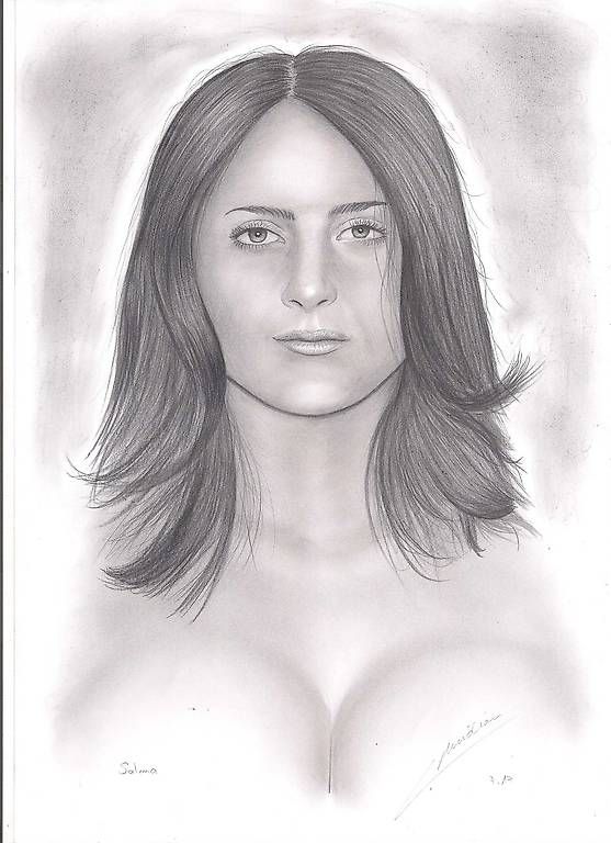 Dipinti: Dessin original Salma Hayek signé – Usato da Ecublens VD venduto da Largo1