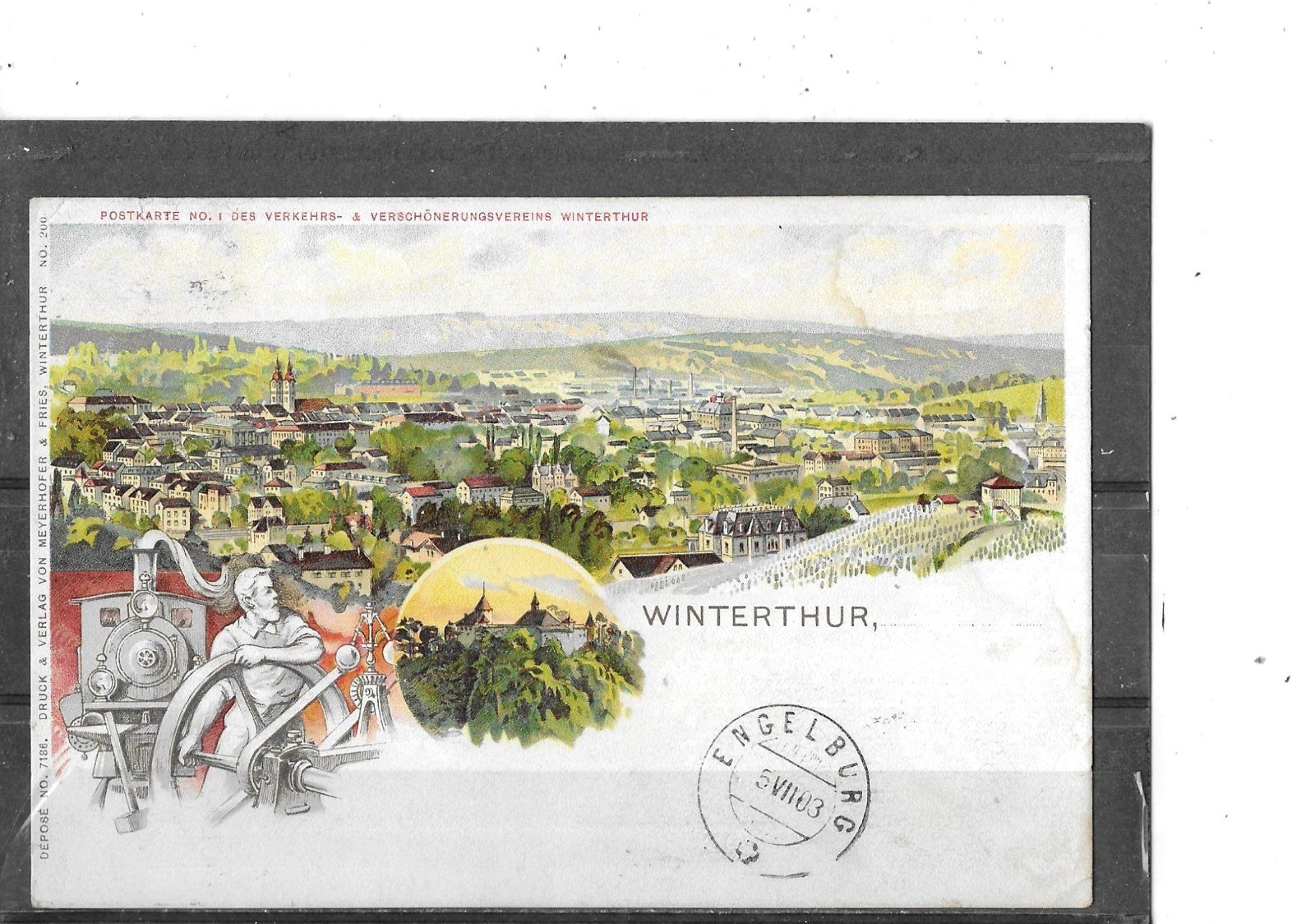 Cartoline postali: ZH Winterthur 1903 (Litho) – Usato da Schocherswil venduto da Wilare
