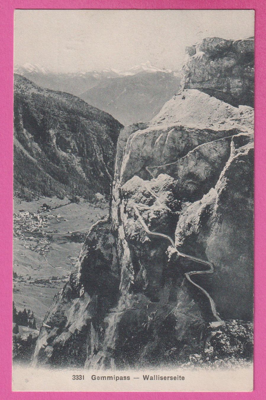 Ansichtskarten: Gemmipass gel 1910 Walliserseite – Gebraucht aus Einsiedeln von dillie