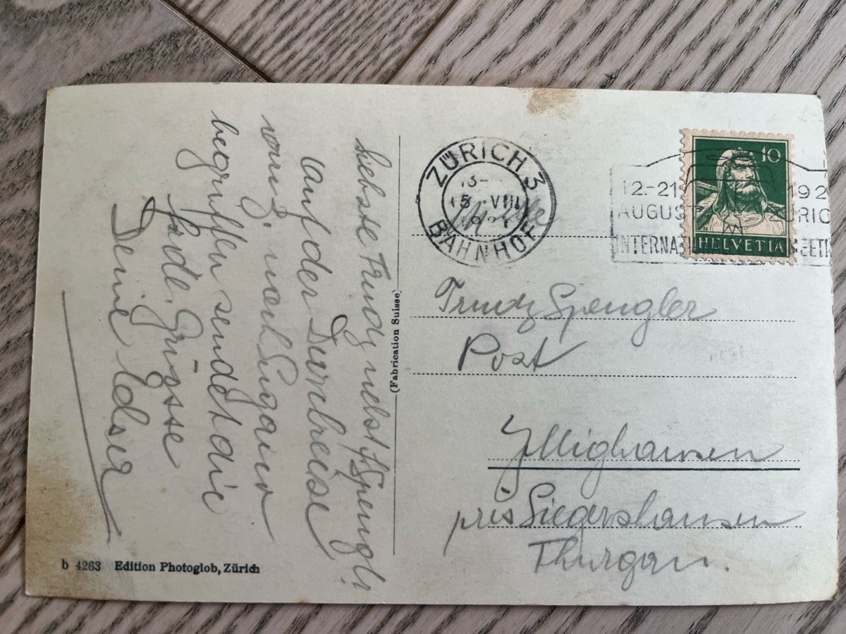 Cartoline postali: AK Zürich Bahnhofstrase 1920er mit Oldtimer – Usato da Romanshorn venduto da Apfelschuss 1