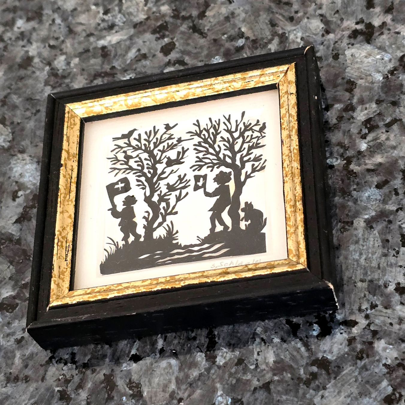 Grafica & Litografie: Original Scherenschnitt von Susanne Schläpfer. Handsigniert – Usato da Reinach BL venduto da Pendling 2
