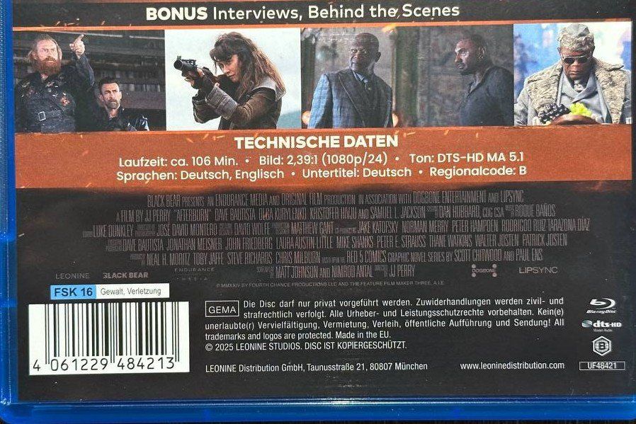 Tutti i DVDs: Afterburn Blu-ray - Apokalypse Action mit Dave Bautista! – Usato da Beringen venduto da Mantafisch1 2