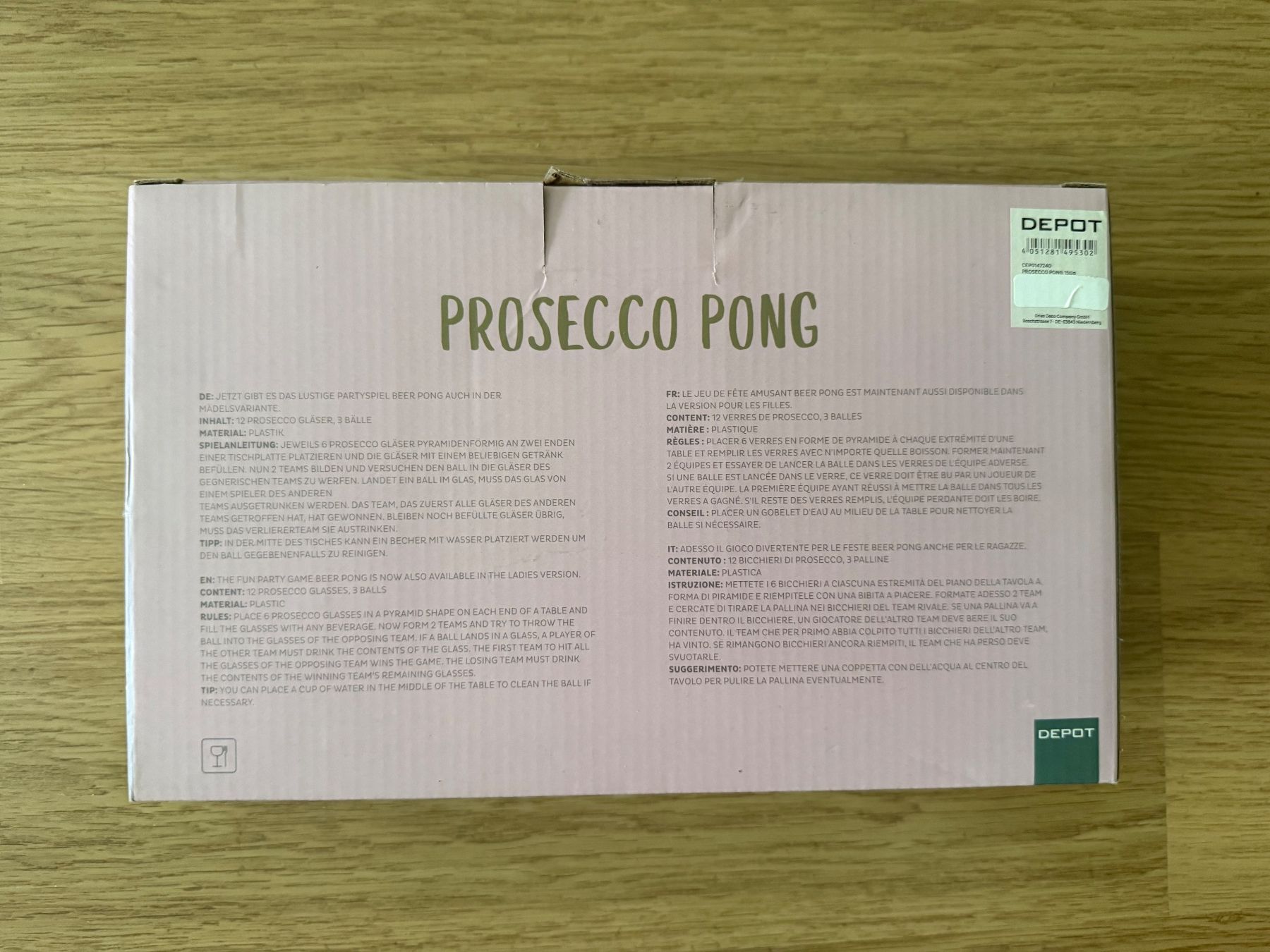 Giochi: Prosecco Pong – Nuovo (secondo la descrizione) da Zürich venduto da AnKe_15 1