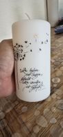Motivkerze Pusteblume Spruch Geschenkidee Winterzeit!