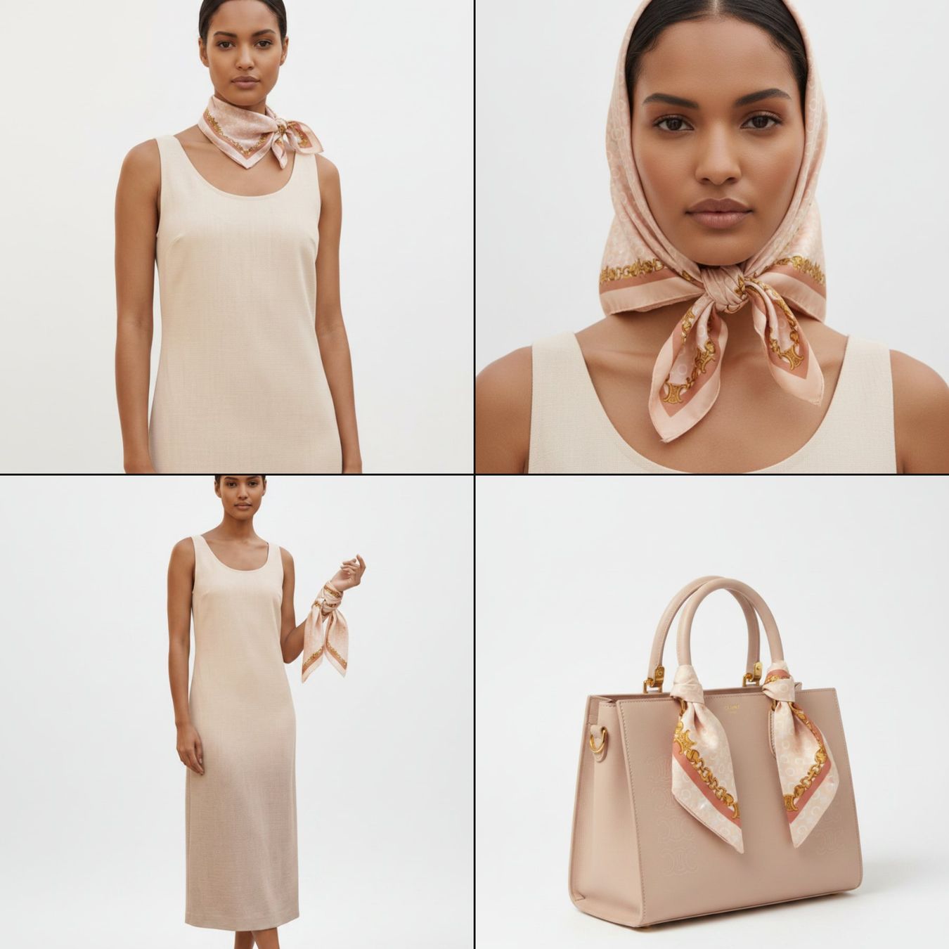 Celine Foulards, Tücher & Schals: Céline – Vintage Baumwolltuch Monogram – Gebraucht aus Winterthur von Dejv