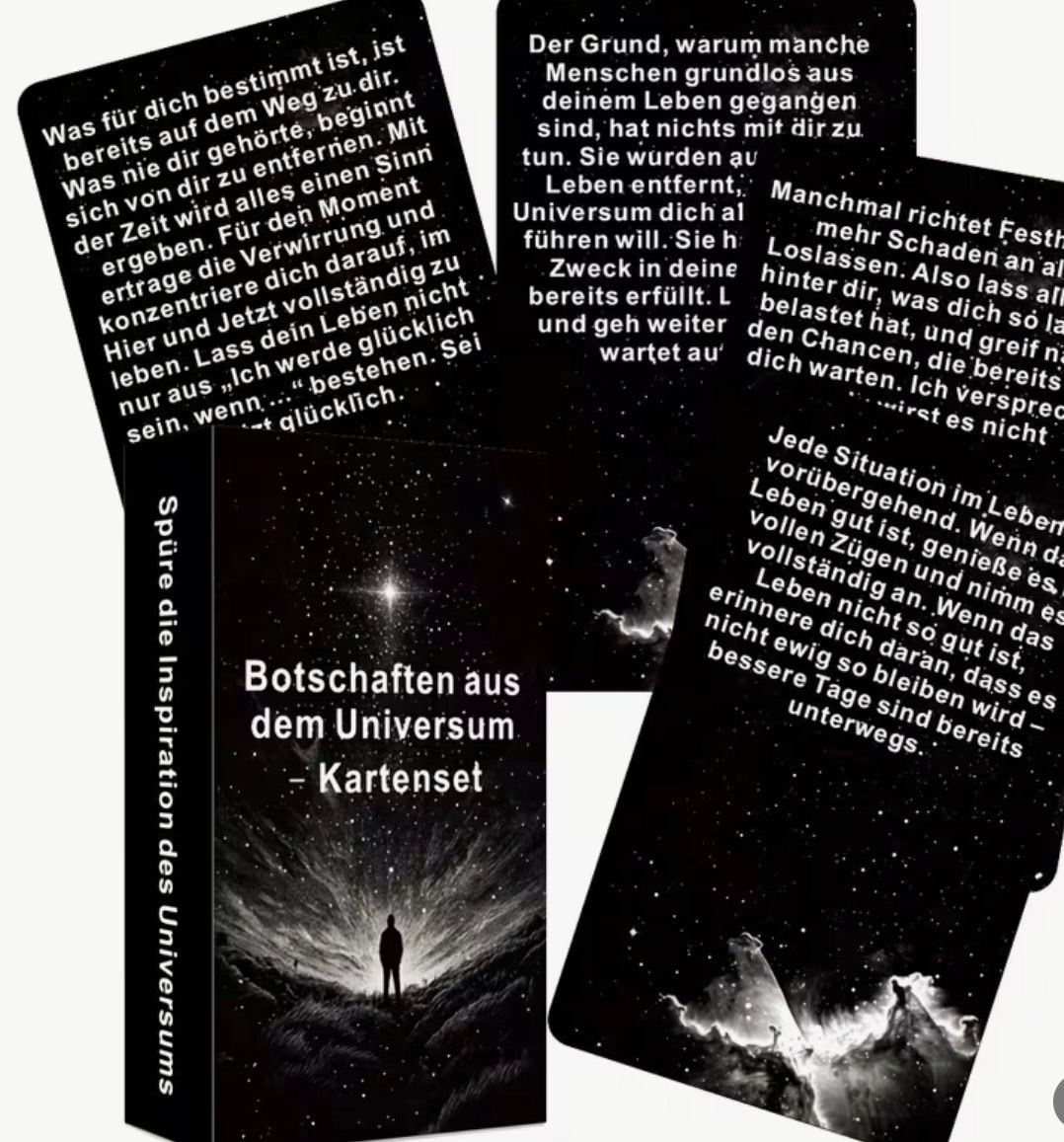 Libri: Karten-Deck: Botschaften aus dem Universum -Esoterik – Nuovo e nell'imballaggio originale da Teufenthal AG venduto da MeineSchatztruhe 2