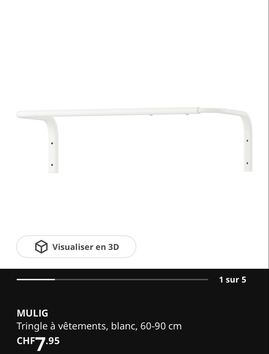 Ikea Guardaroba: Porte-manteau mural IKEA – Usato da Lausanne venduto da Heinic