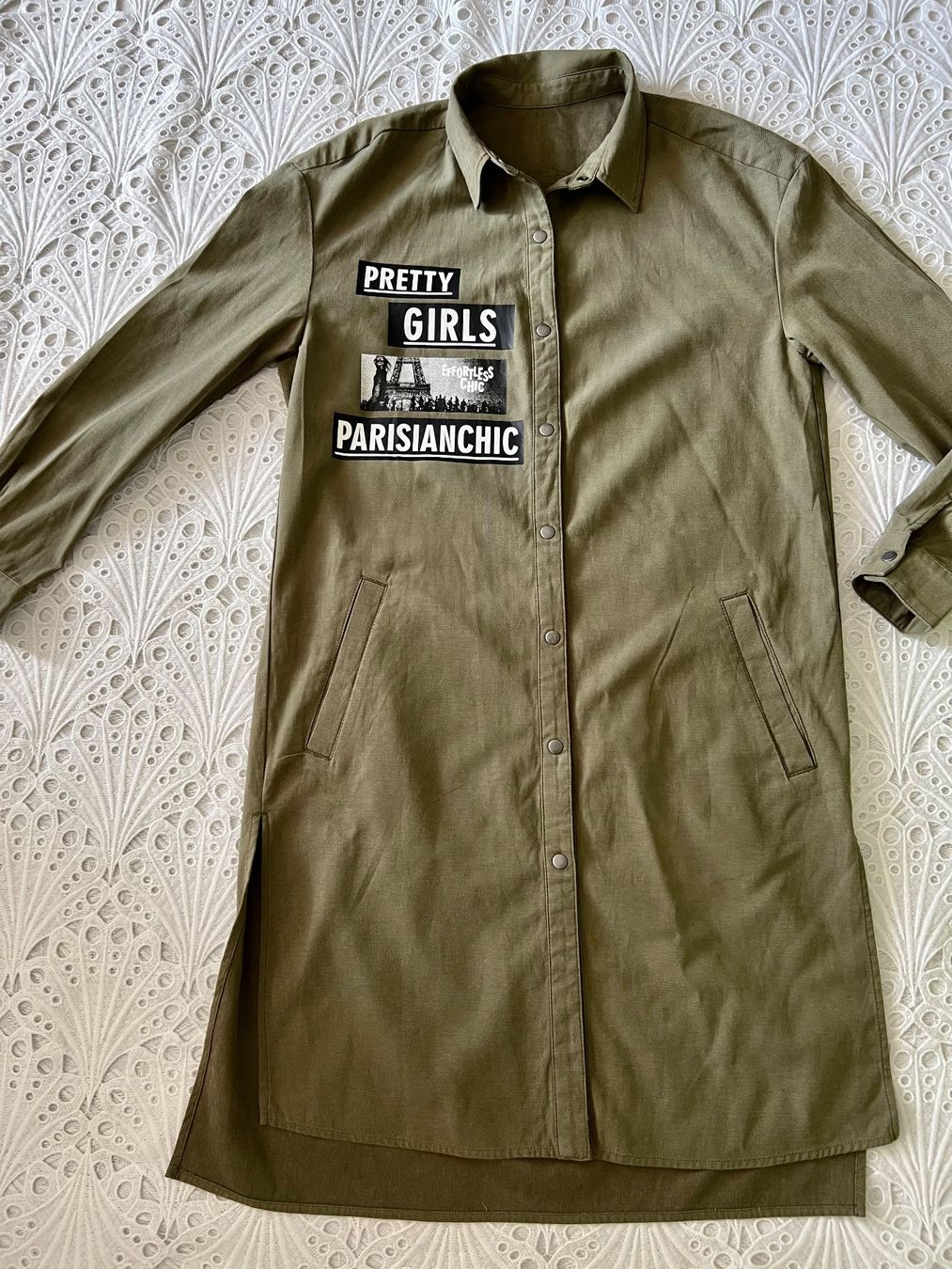Vestiti: Hemdblusen Kleid Olivgrün Gr M – Usato da Frenkendorf venduto da Style365 5
