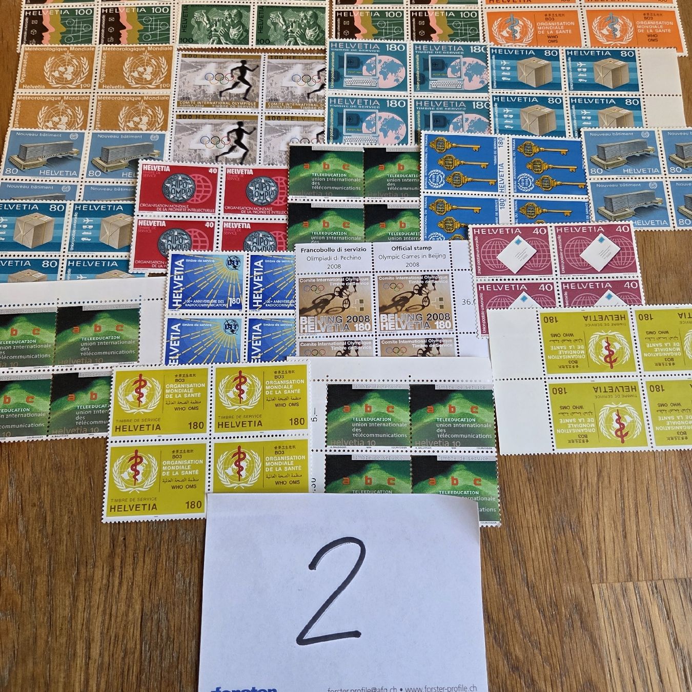 Tutti i francobolli: Briefmarken Postfrisch Wert 84 Fr. – Usato da Stans venduto da Ducati16