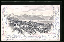Künstler-AK Lausanne, Derrière-Bourg