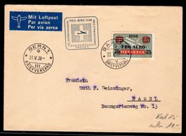 CH - Flugpost - Sonderflug - SF 38.1m - Pro Aero 1938