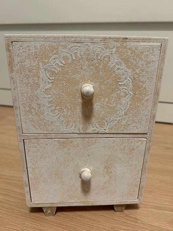Cassettiere: Mini-Kommode Schmuckkästchen Shabby-Chic 2 Schubladen – Usato da Zürich venduto da mozii 4
