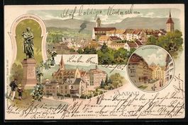 Litho Aarau, Zschkke-Denkmal, Ortsansich