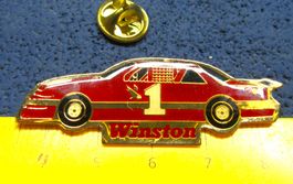 NASCAR AUTO RACING PIN GLASIERTZ GOLDIG LANGGG  5cm VINTAGE