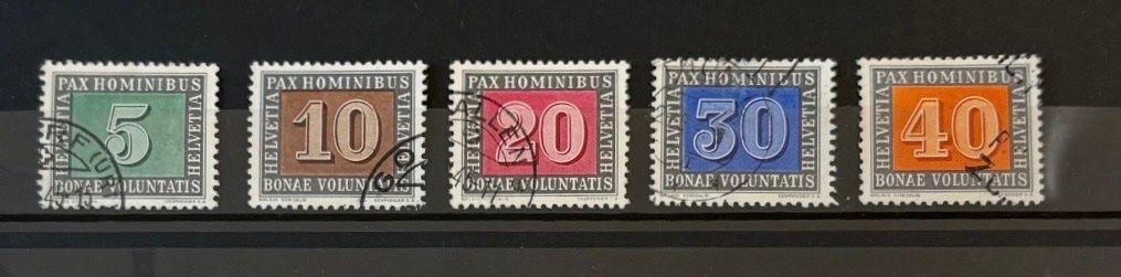 Tutti i francobolli: 1945 PAX SBK 262-266 – Usato da Zürich venduto da hsimon