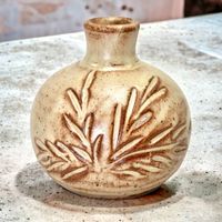 Vase pique fleurs en grés d'art émaillé de Vallauris