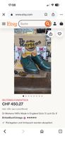 Dr. Martens Gr. 42 Grüne Schnürschuhe Leder Made in Eng