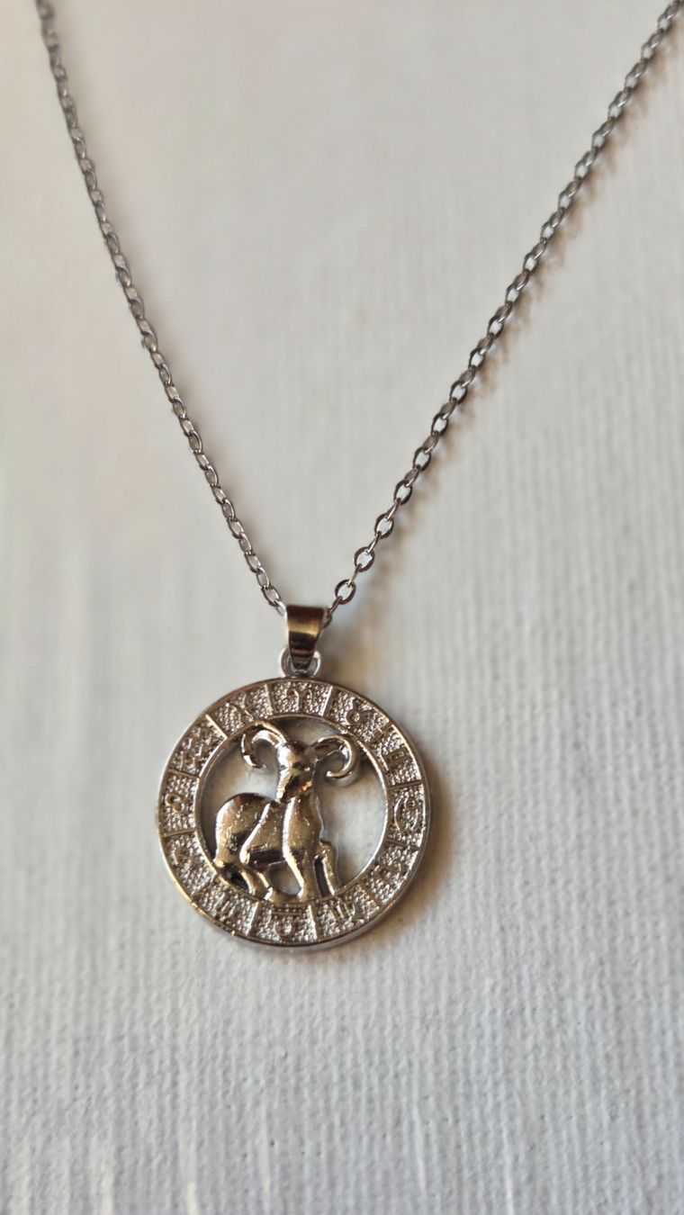 Catenine: Kette mit Anhänger Sternzeichen Widder silberfarben neu – Nuovo (secondo la descrizione) da Weggis venduto da Leeclipse