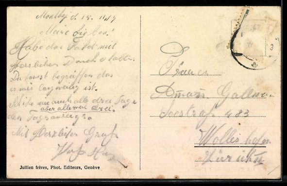 Cartoline postali: AK Monthey, Pont couvert – Usato da Berlin venduto da bartko-reher 1