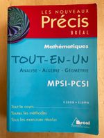 Mathématiques MPSI-PCSI - Tout-en-un (Analyse, Algèbre, Géo)