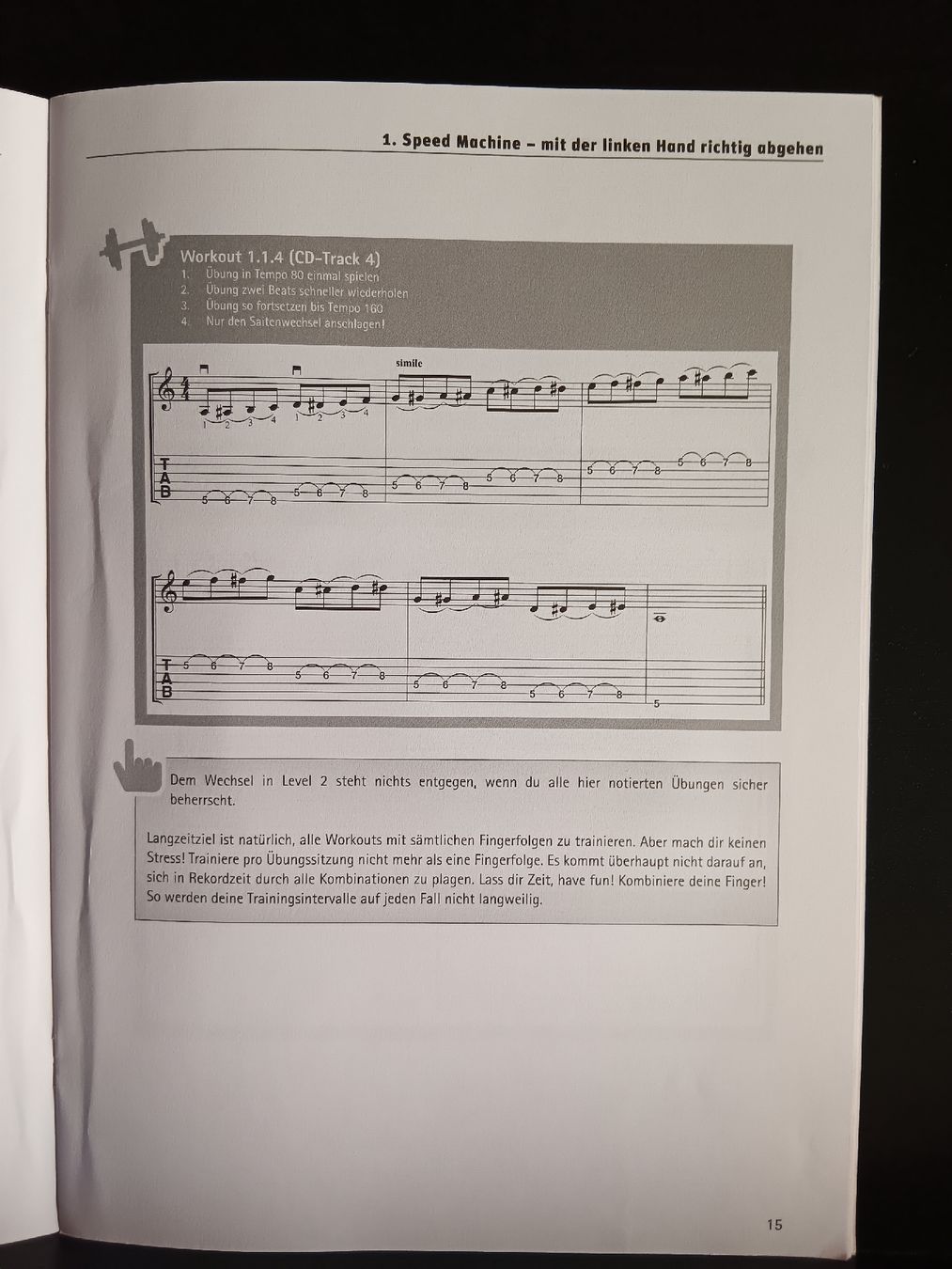 Musikinstrumente: Gitarre Speed Machine - Das 10-Minuten-Training mit CD – Gebraucht aus Bad Zurzach von BG1 5