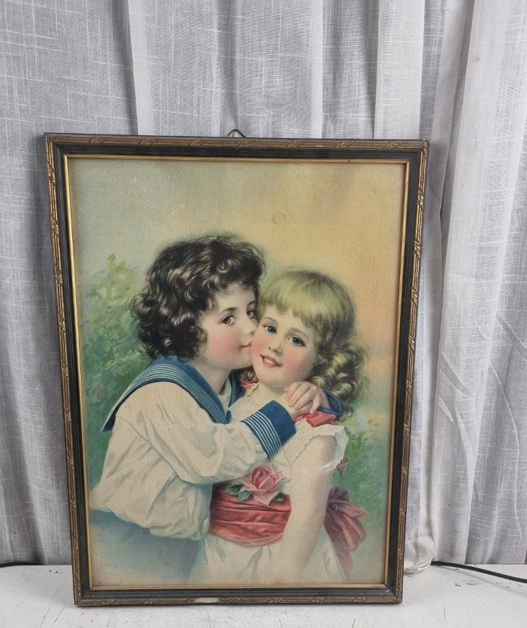 Grafica & Litografie: Antikes Bild Kinderbild Lithografie um 1890 – Usato da Flums venduto da Flumsantik