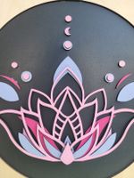 Handgefertigtes Lotus-Wandbild – Laser-Cut