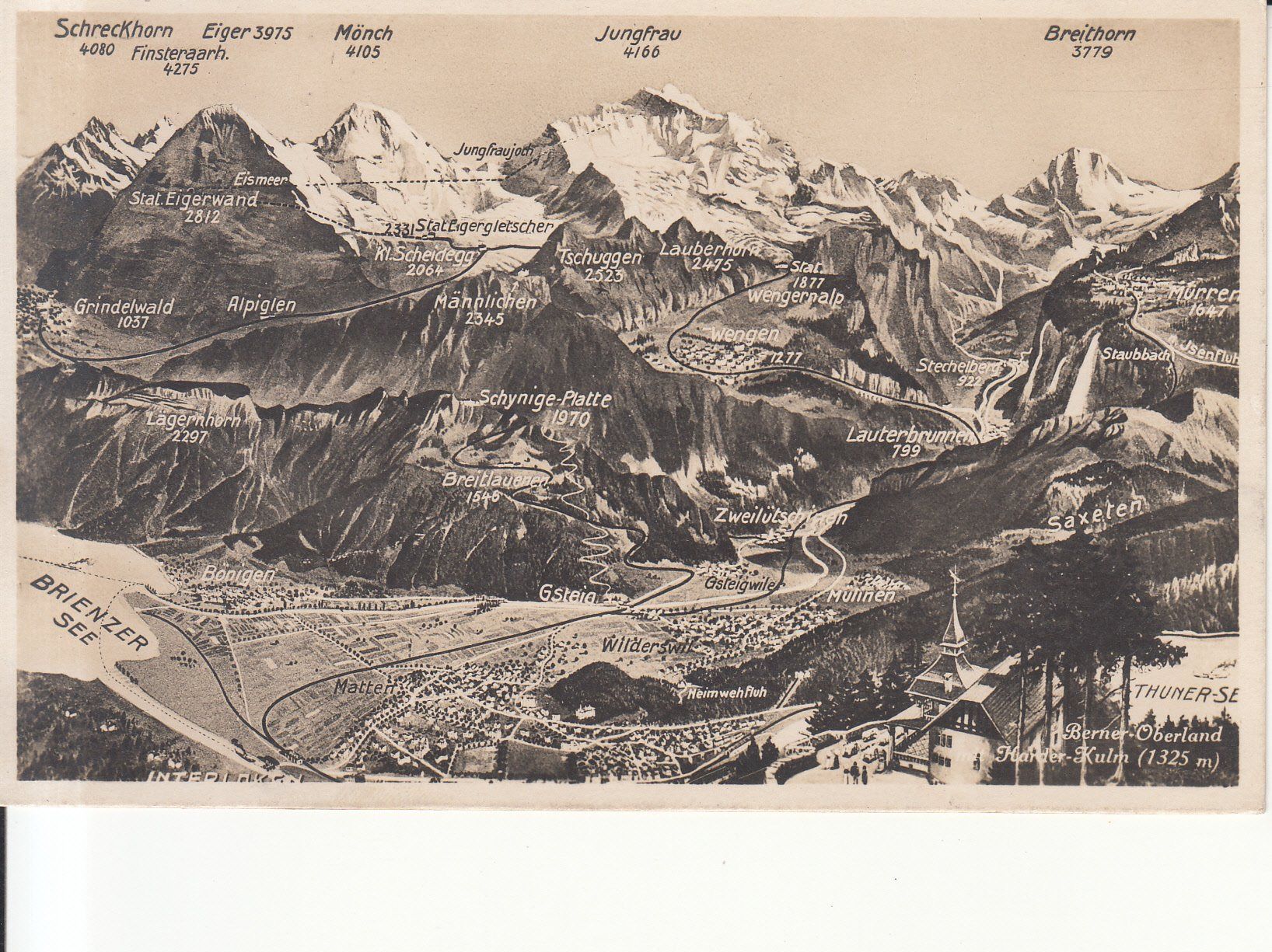 Cartoline postali: Berner Oberland ca. 1930 – Usato da Bürglen TG venduto da StampGraf
