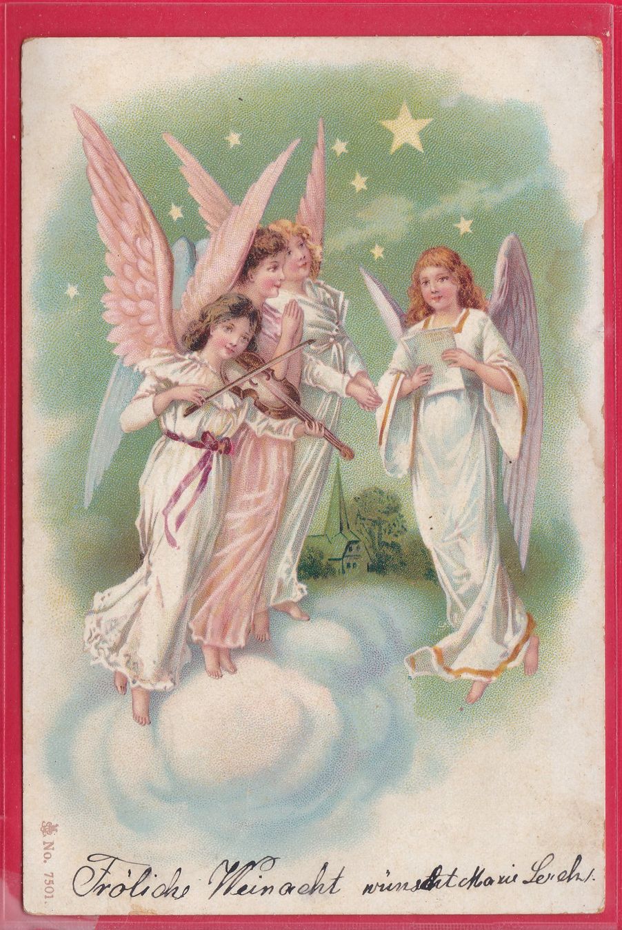Cartoline postali: ENGEL - WEIHNACHTSKARTE, 22.12.1905 – Usato da Oberrieden venduto da Gebirgsstelze