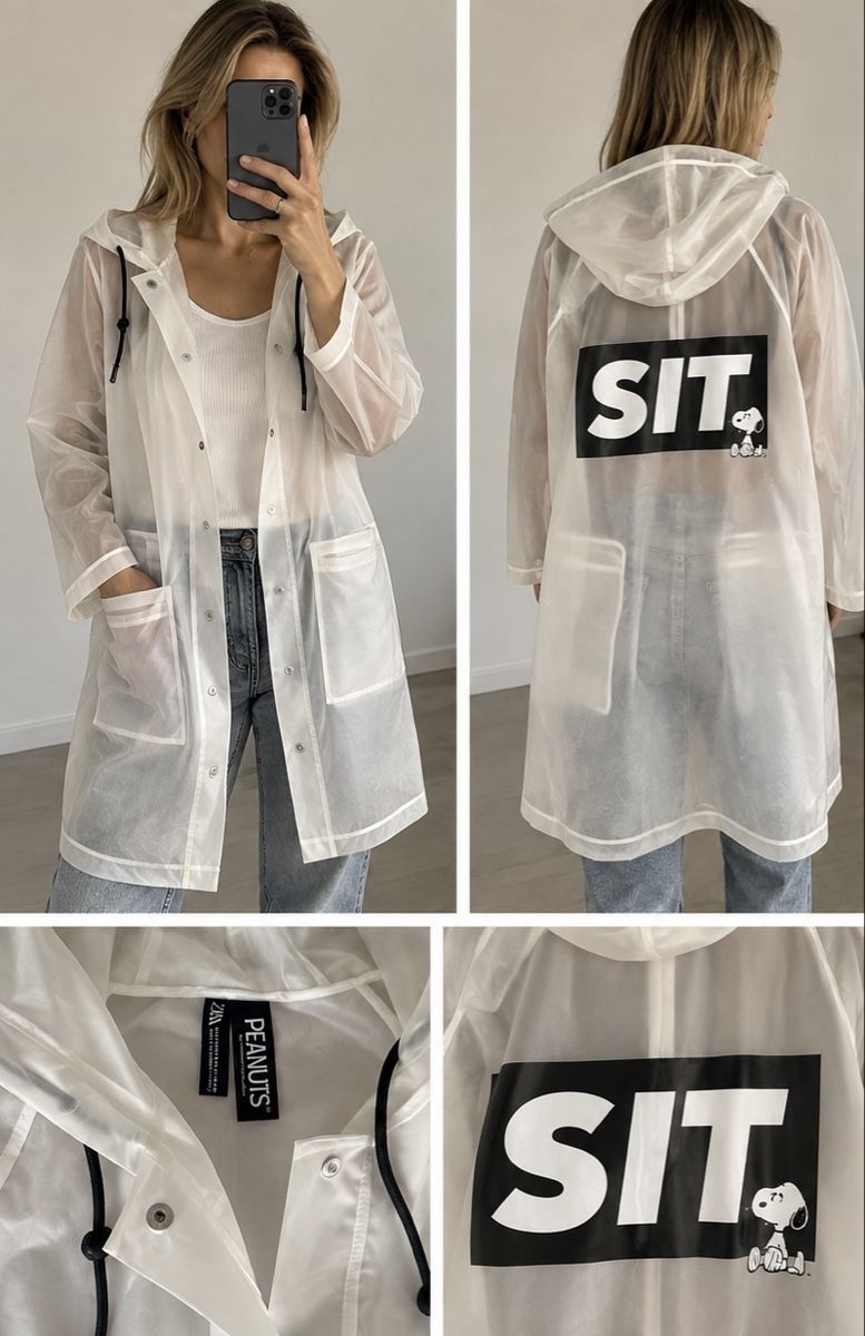 Zara Cappotti: Impermeabile trasparente Zara Peanuts – Usato da Lugano venduto da fer_ckb9 6