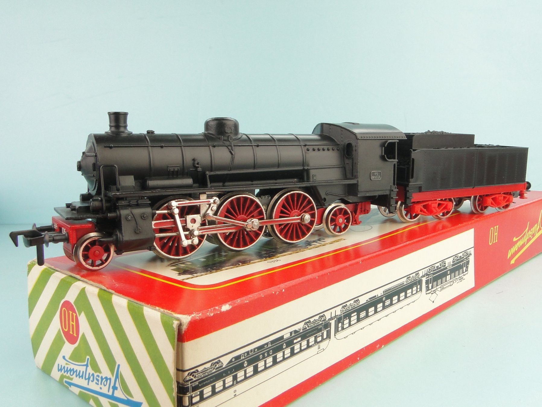 Fleischmann Modellini di ferrovie: Fleischmann 1368 Schlepptenderlok FS – Usato da Bülach venduto da cann11