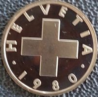 1 Rappen Schweiz 1980 pp / aus Münzsatz /in einer Münzkapsel