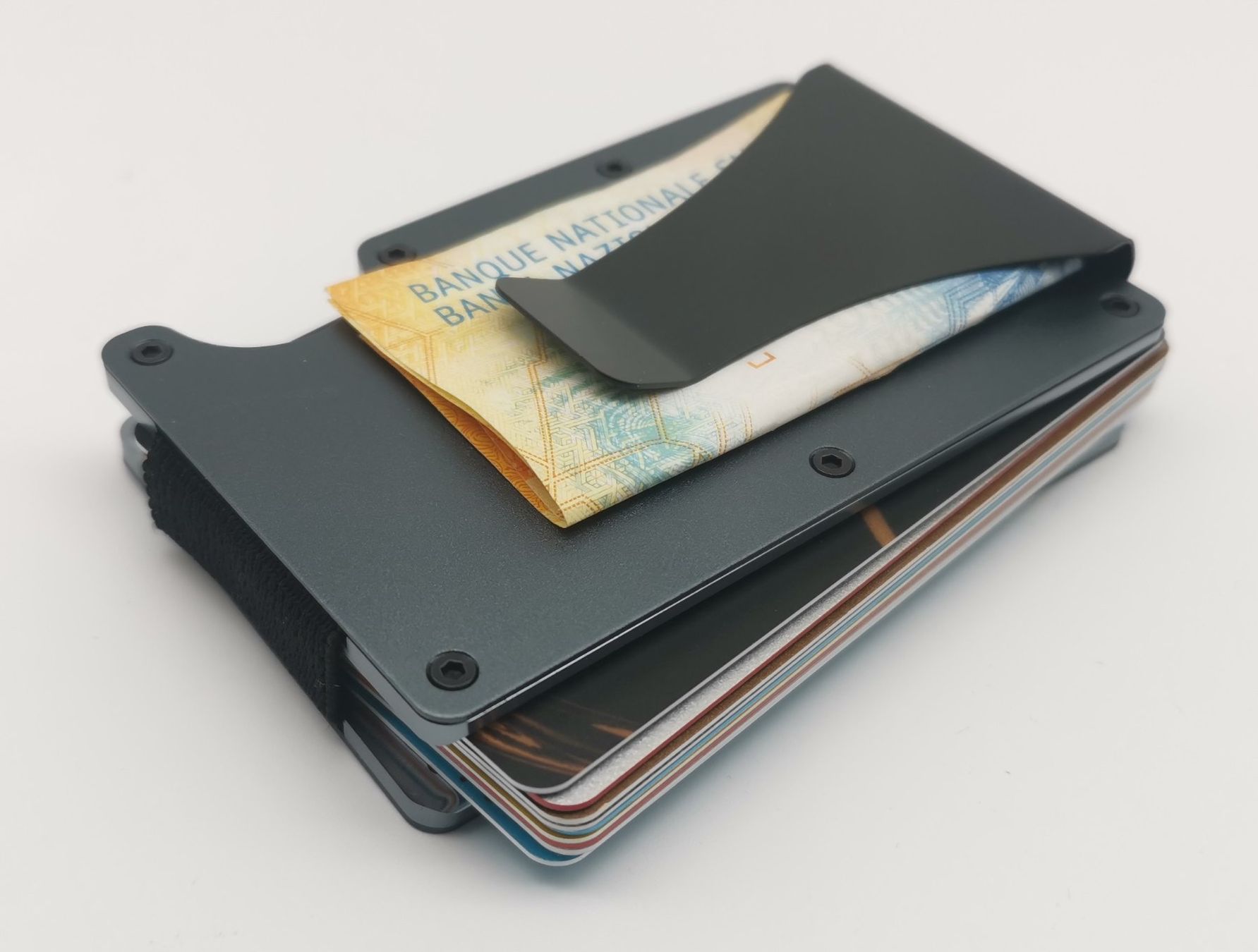 Brieftaschen: Slim Wallet / Kartenetui / Brieftasche - Aluminium / grau – Neu (gemäss Beschreibung) aus Niederglatt ZH von K1r7 5