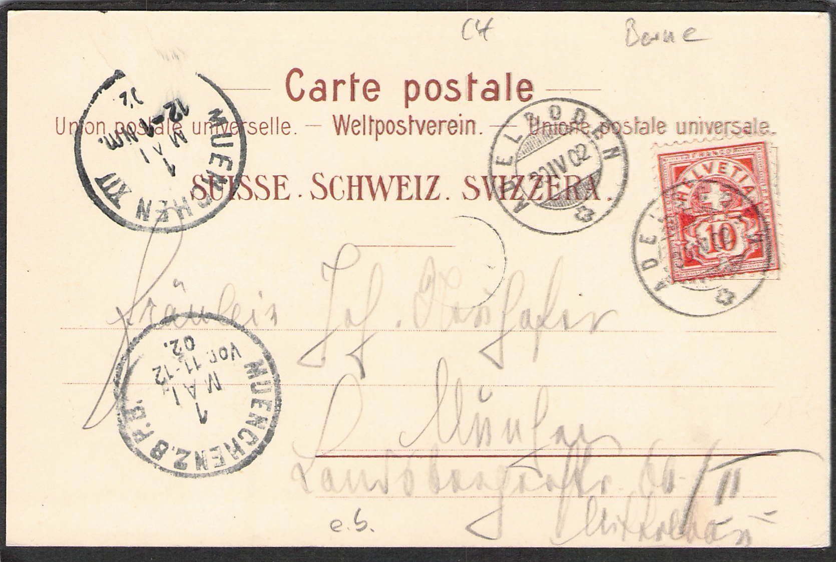 Cartoline postali: -Litho Gruss aus Adelboden , 1902 – Usato da Reichenburg venduto da Pipo-67 1