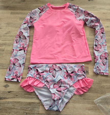 Mädchen Tankini Schmetterling langarm grösse 160