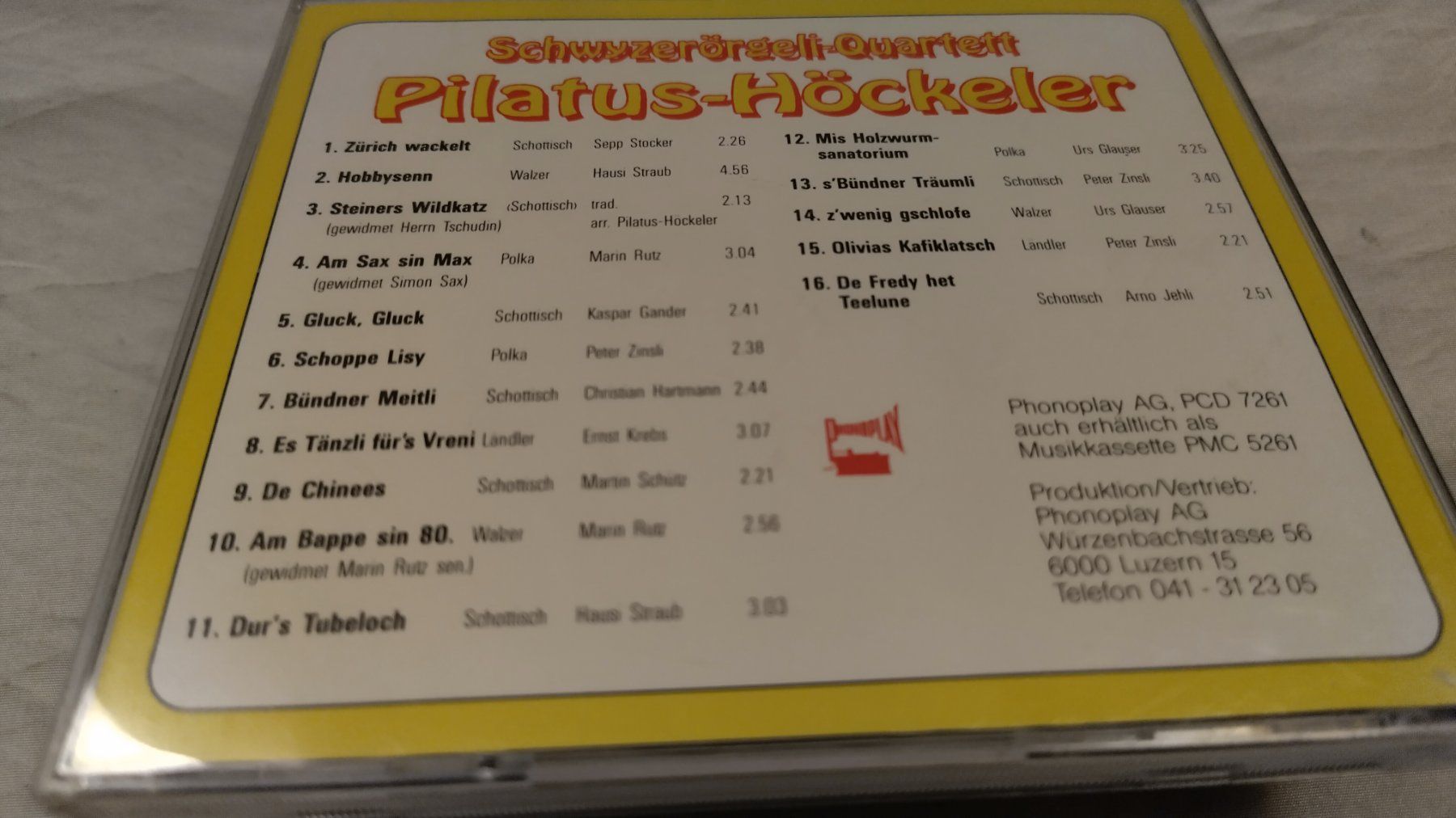CD: Schwyzerörgeli Quartett Pilatus-Höckeler / Ländler CD – Usato da Bellach venduto da JingleJerry 2