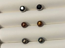 Ohrstecker-Set mit Swarovski-Steinen und Perlen Nr. 13