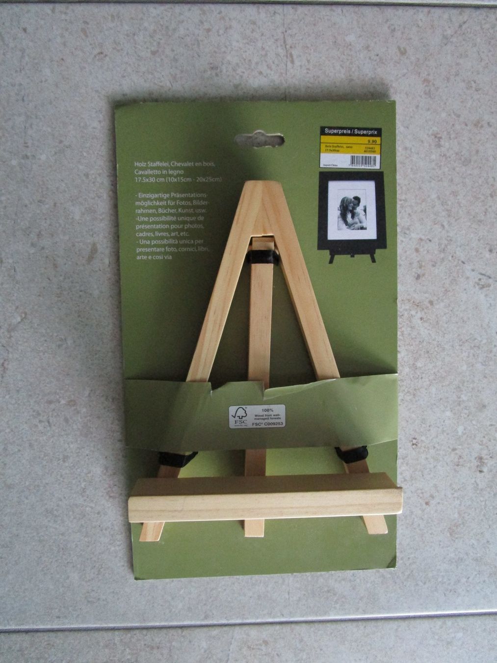 Staffeleien: Staffelei, Bildstaffelei klein, Holz – Neu und originalverpackt aus Grenchen von Bass25