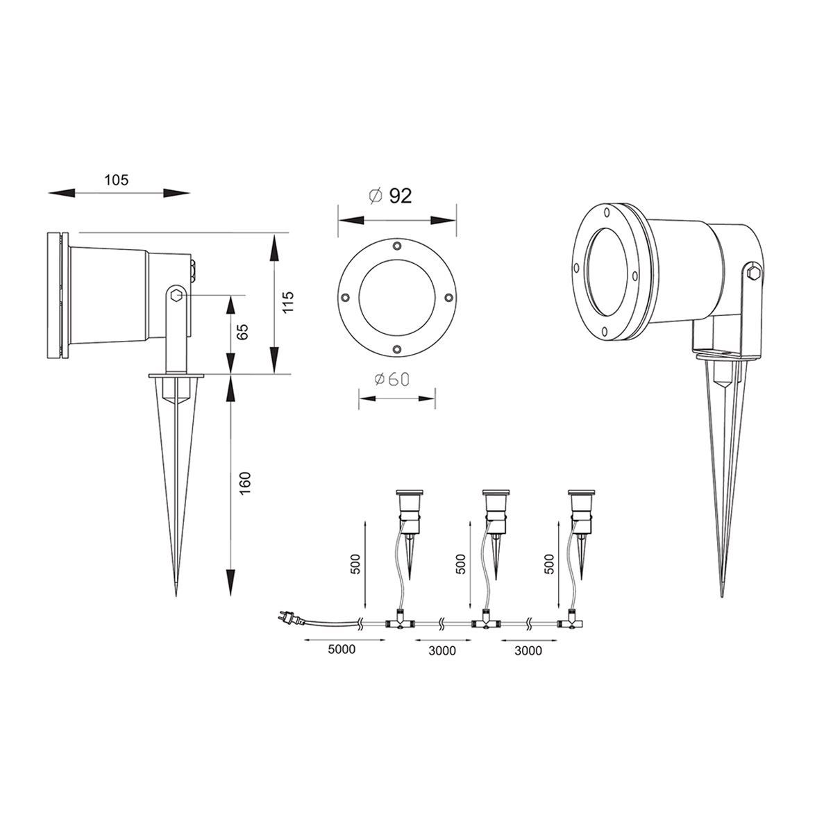 Lampade: Aussenleuchte, 11 cm Höhe, Erdspiess – Nuovo (secondo la descrizione) da Kreuzlingen venduto da Smart-Light 2