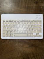 Clavier sans fil blanc Bluetooth pour tabletteAndroid