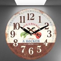 🕰️🎸 Wanduhr: ONCE A ROCKER ALWAYS A ROCKER 🎸🕰️