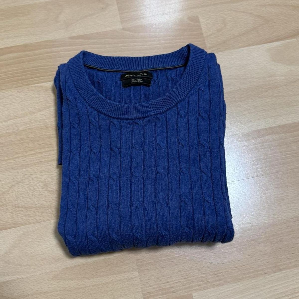 Massimo Dutti Maglioni & Felpe: Massimo Dutti Blue Cable Knit Wool Blend Sweater – Usato da Basel venduto da 1moonstar 3