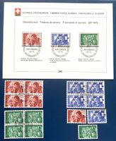 1975 Dienstmarken BIT  Sammelblätter Viererblock + Einzel ET