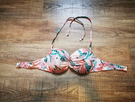Sommerlicher Bikini-Top, Grösse 75C , tropisch gemustert, ne