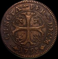 Solothurn Halbbatzen 1793 / Münze SELTEN / Sehr schön