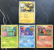 CARTE POKÉMON-PIKACHU+BULBASAUR+SQUIRTLE+CHARMANDER rare
